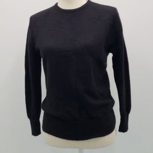 Black Cashmere Crewneck Sweater